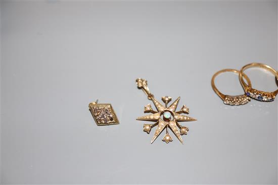 Mixed jewellery (missing stones)